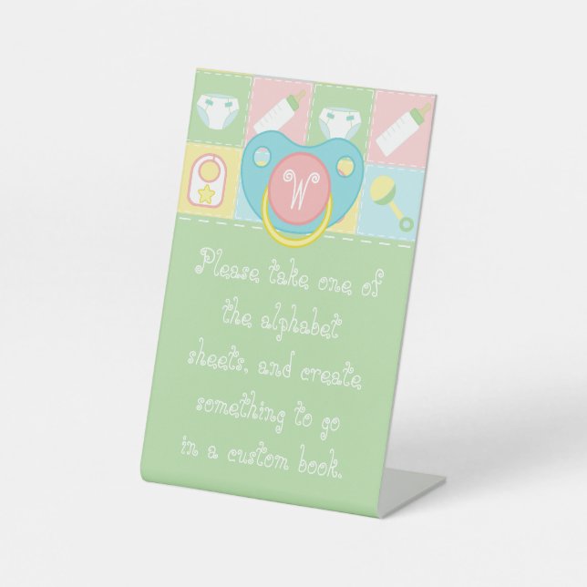 Panneau de piédestal à courtepointe pour bébé (Recto)