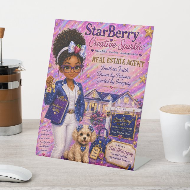 Panneau de piédestal d'agent immobilier StarBerry (In SItu)