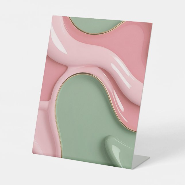Panneau de piédestal dans un graphique abstrait st (Recto)