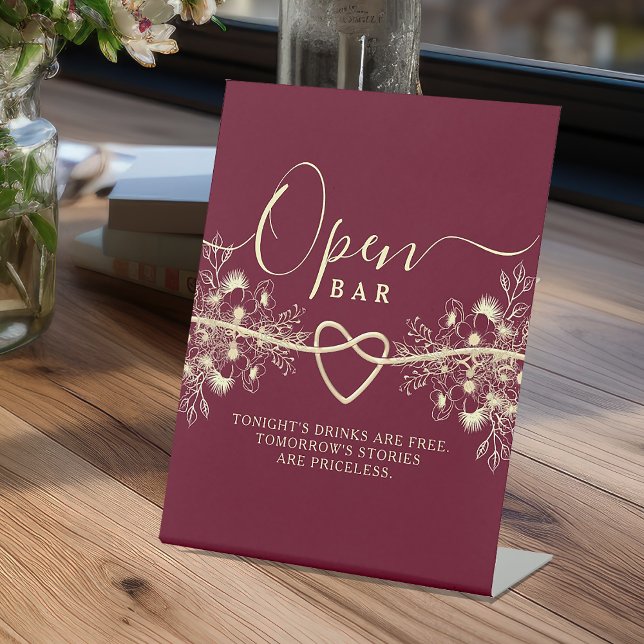 Panneau de piédestal de bar ouvert pour mariage en (Créateur téléchargé)