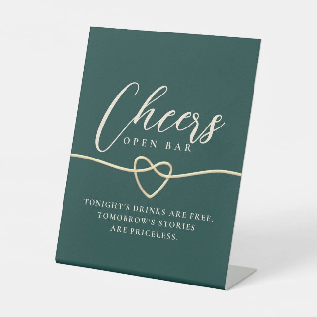 Panneau de piédestal de bar ouvert pour mariage ve (Recto)