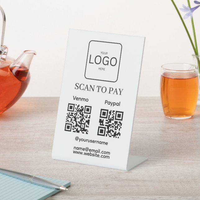 Panneau de piédestal de code QR de logo d'entrepri (In SItu)