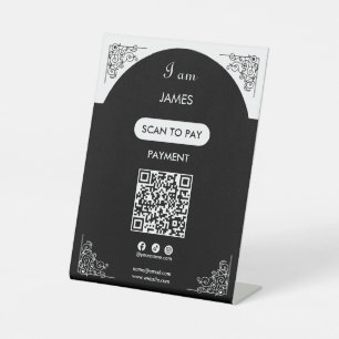 Panneau de piédestal de code QR d'entreprise à pai
