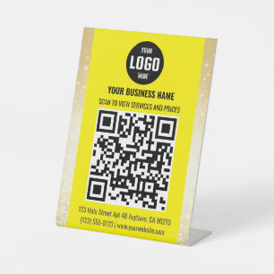 Panneau de piédestal de code QR pour entreprise ja