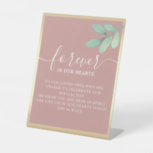 Panneau de piédestal de mariage en feuillage Rose