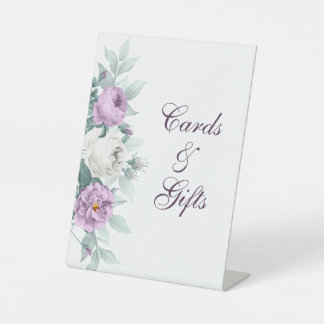Panneau de piédestal de mariage lavande violet