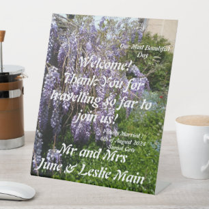 Panneau de piédestal de mariage Wisteria