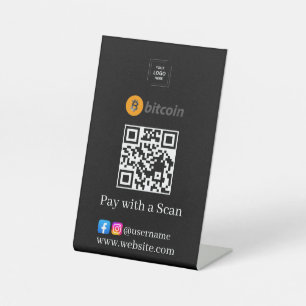 Panneau de piédestal de numérisation de code QR Bi