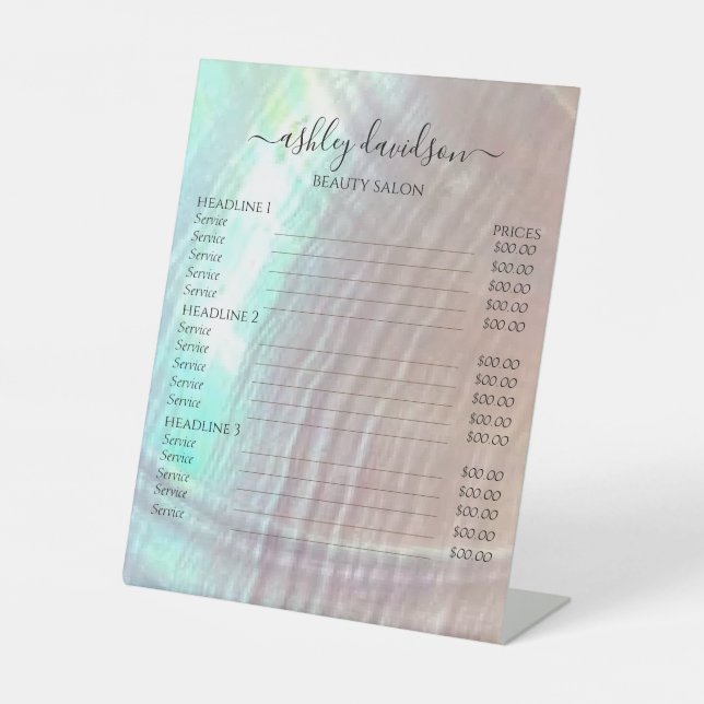 Panneau de piédestal de tarification Mère de Coqui (Recto)