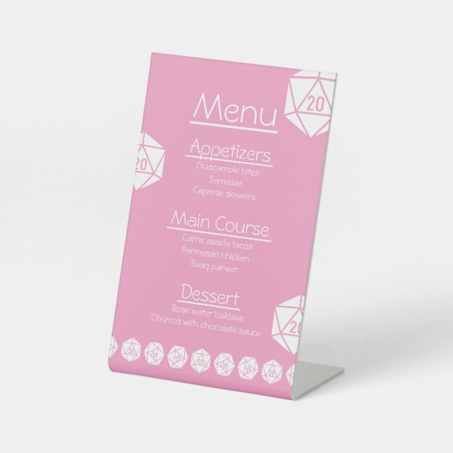 Panneau de piédestal Tabletop Chic en rose pétale (Recto)