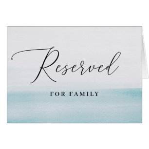 Panneau de placement de mariage bleu aquarelle R