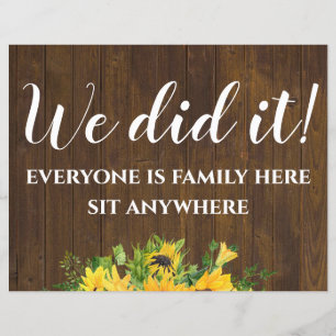Panneau de placement de mariage rustique en bois p