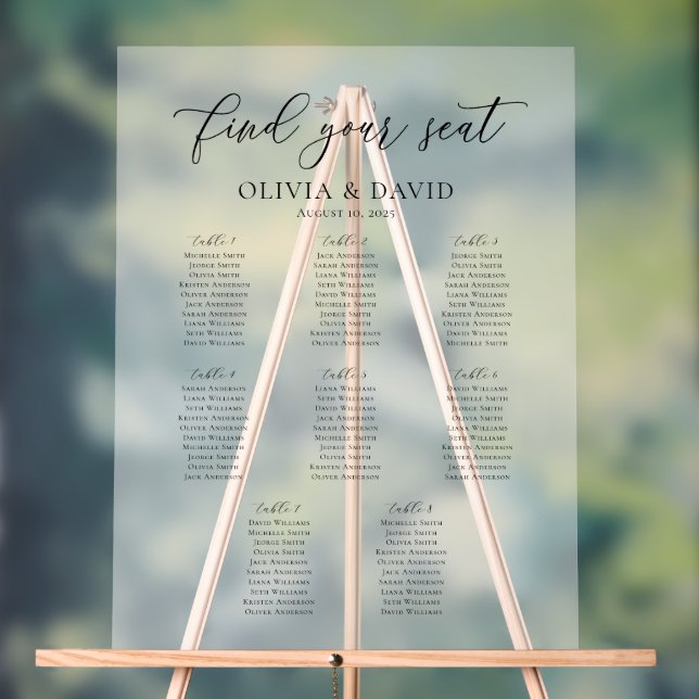 Panneau de plan de table en acrylique Elegant Scri (Neutre)