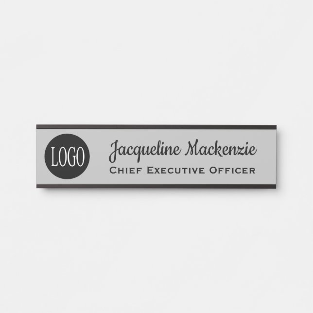 Panneau de porte de bureau avec plaque de nom de l (Devant)