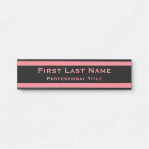 Panneau de porte de bureau moderne plaque nominati