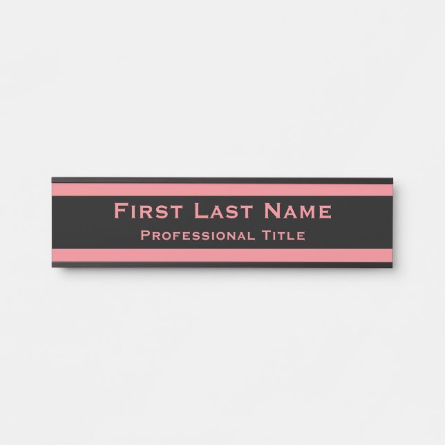 Panneau de porte de bureau moderne plaque nominati (Devant)