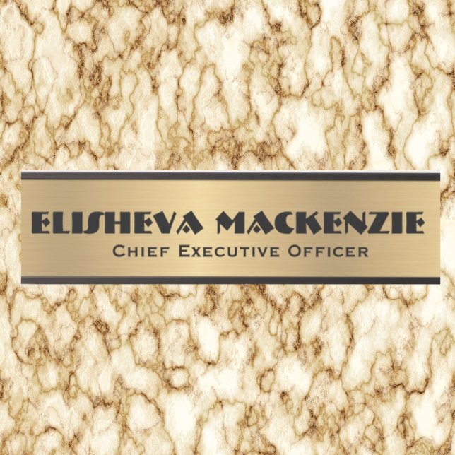 Panneau de porte de bureau Plaque de nom or Faux (Créateur téléchargé)