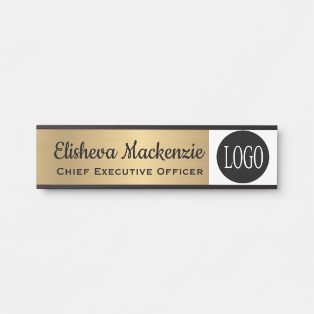 Panneau de Porte de Bureau Votre Logo Ici Plaque d (Devant)