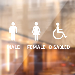 Panneau de porte de toilettes pour hommes et femme