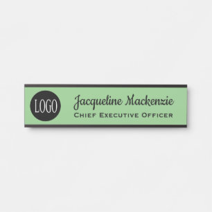 Panneau de porte pour bureau avec plaque nominativ