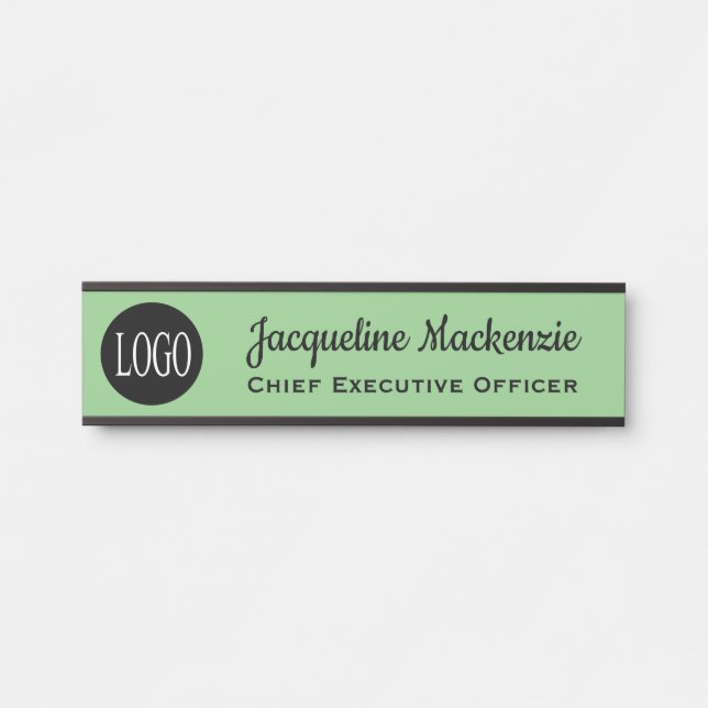 Panneau de porte pour bureau avec plaque nominativ (Devant)