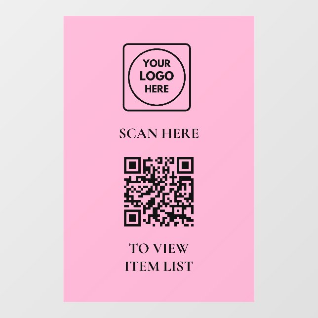 Panneau de porte QR Code Menu Scan Business Pro (Feuille)