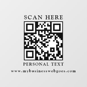 Panneau de porte QR Logo Transparent Chic pour les