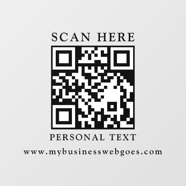 Panneau de porte QR Logo Transparent Chic pour les (Feuille)