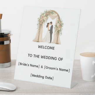 Panneau de réception de mariage personnalisé pour