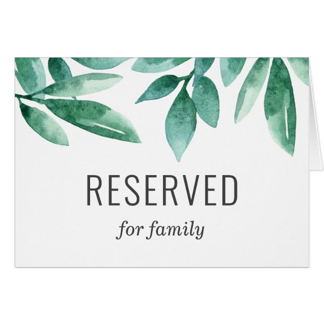 Panneau de réservation de mariage à la feuille ver (Devant Horizontal)