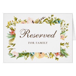 Panneau de réservation de mariage à la verdure flo
