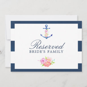 Panneau de réservation de mariage floral aquarelle