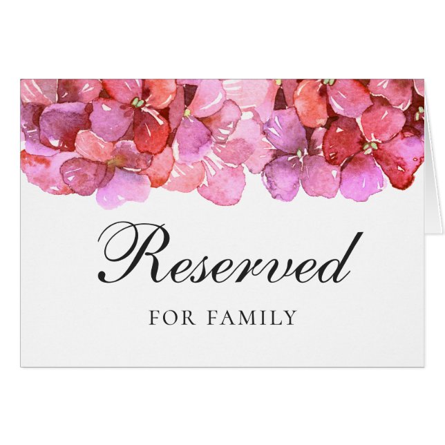 Panneau de réservation de mariage floral rose aqua (Devant Horizontal)