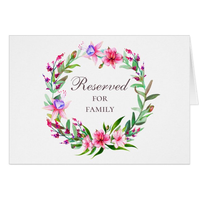 Panneau de réservation de mariage floral tropical  (Devant Horizontal)
