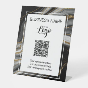 Panneau de révision de code QR sur piédestal – Rév