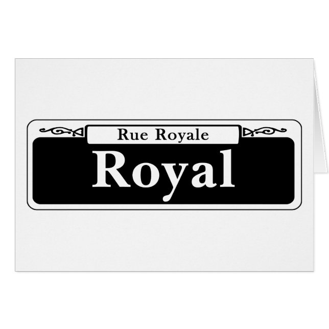 Panneau de rue Royal St., Nouvelle-Orléans (Devant horizontal)