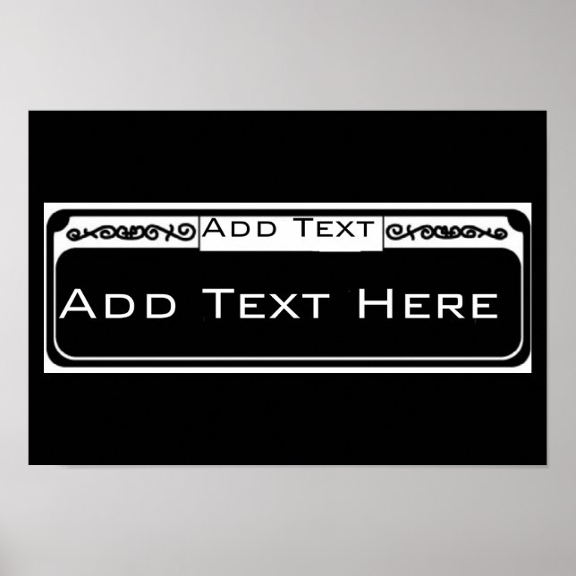 Panneau de rue vierge, Modèle Poster du Trimestre  (Devant)