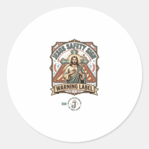 Panneau de sécurité Jésus Étiquette d'avertissemen