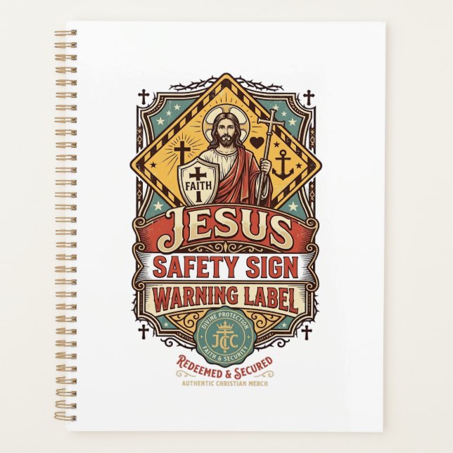 Panneau de sécurité Jésus Étiquette d'avertissemen (Devant)