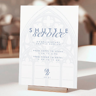 Panneau de service de navette de mariage gothique