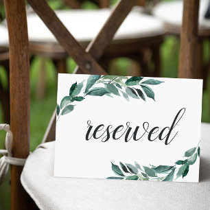 Panneau de siège réservé du Mariage de Foliage Abo