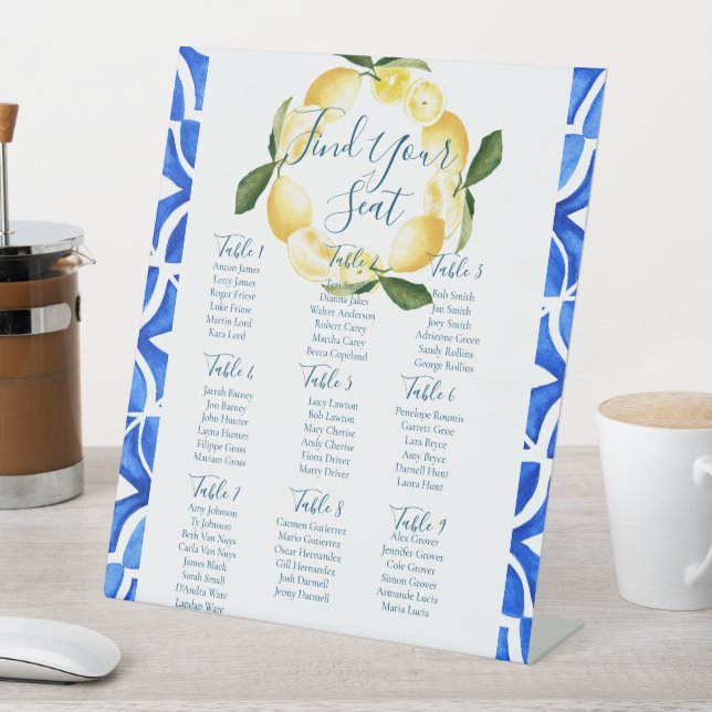 Panneau de siège Toscan Lemon Watercolor (In SItu)