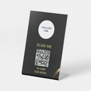 Panneau de signalisation - Affichage du menu QR
