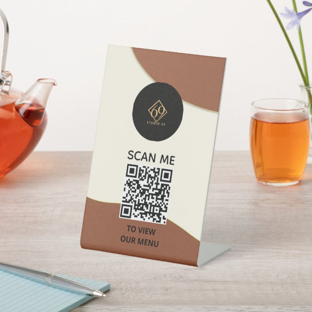 Panneau de signalisation - Affichage du menu QR (In SItu)