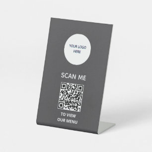 Panneau de signalisation - Affichage du menu QR