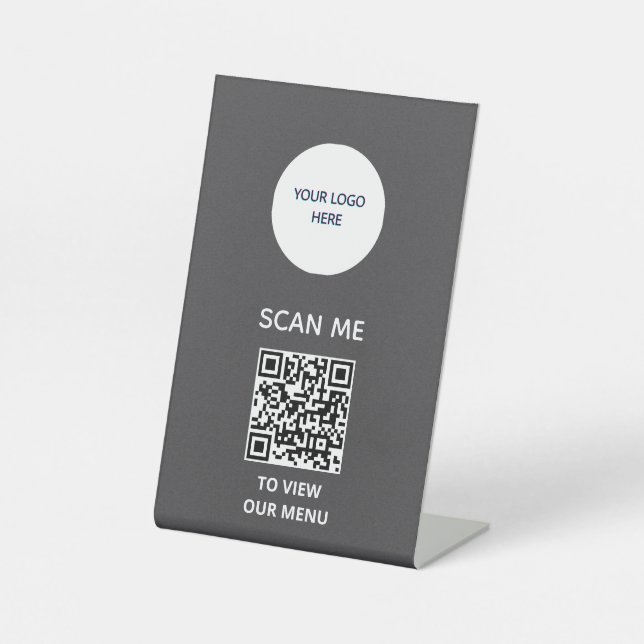 Panneau de signalisation - Affichage du menu QR (Recto)