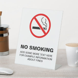 Panneau de signalisation anti-tabac