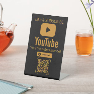 Panneau de signalisation commerciale QR Code YouTu