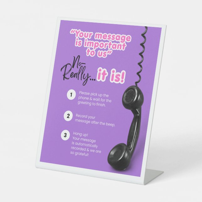 Panneau de signalisation de livre d'or audio de té (Recto)