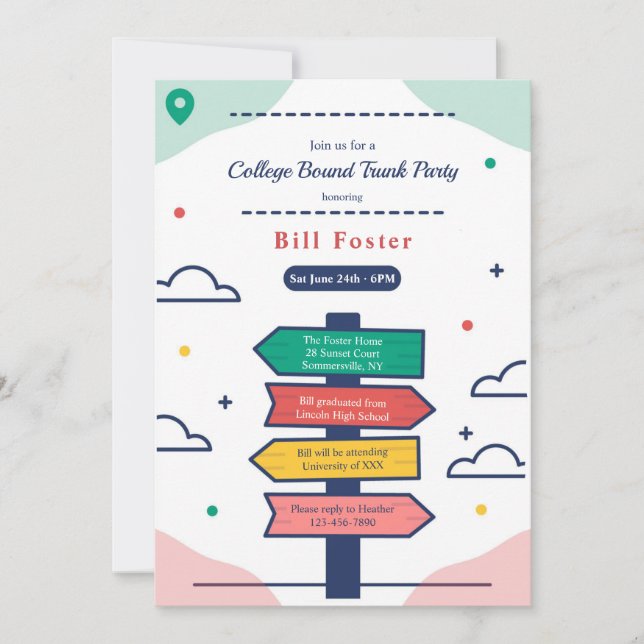 Panneau de signalisation directionnel Invitation a (Devant)